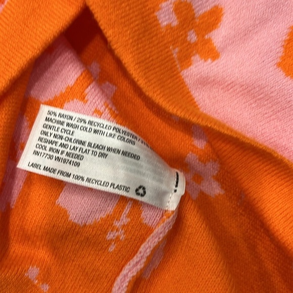 Wild Fable Sweater Knit‎ Mini Skirt | Pink + Orange Jacquard | Size Small - Picture 3 of 8